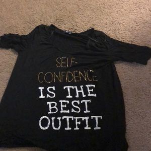 “Self confidence is the best outfit” shirt